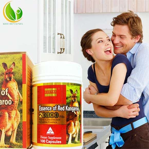 Viên uống essence of red kangaroo 20800 max giúp nam giới giữ vững phong độ